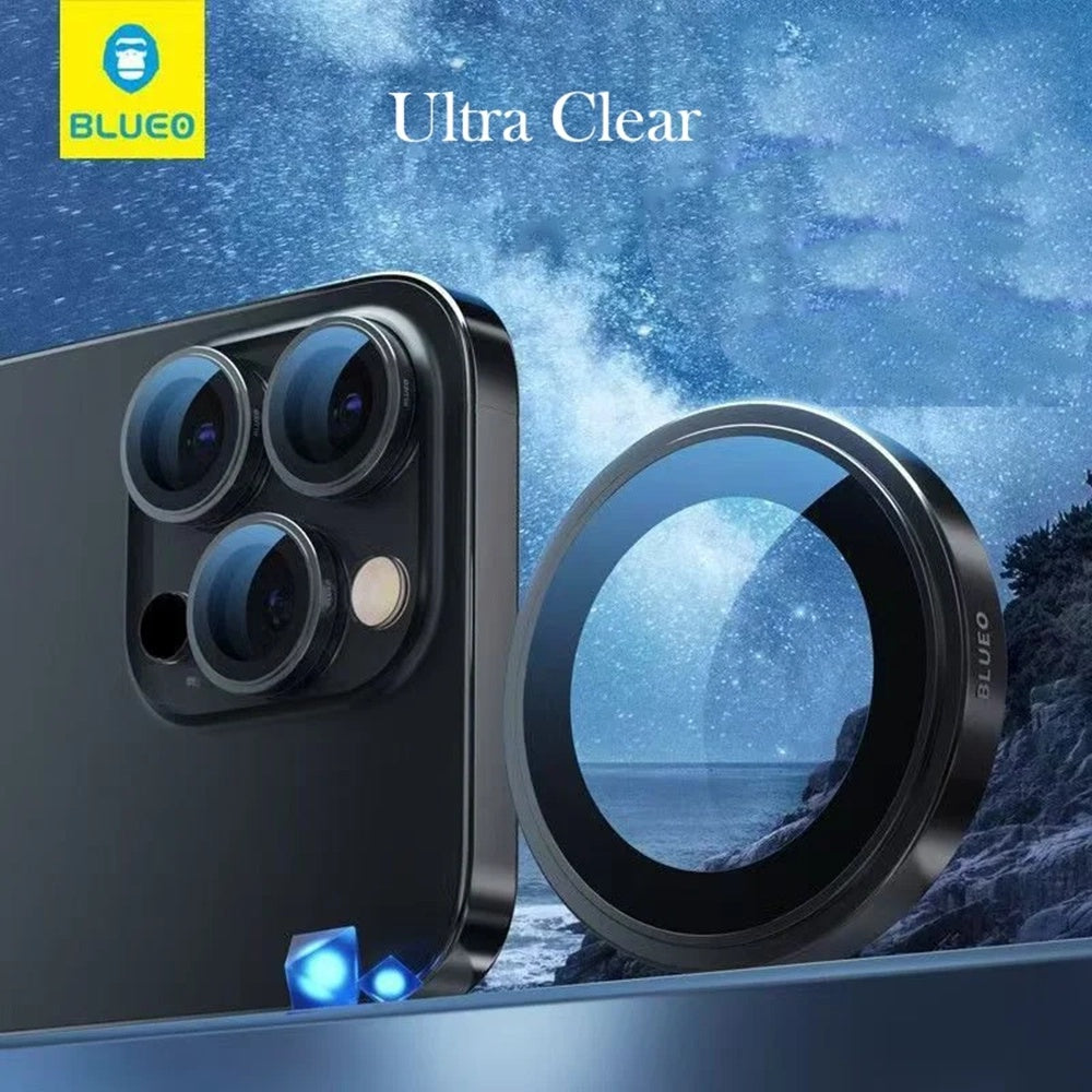 Blueo Sapphire Crystal bagkamera beskyttelsesfilm til Apple iPhone 14 Pro Max / 14 Pro, hærdet glas, gylden