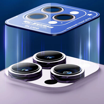 Blueo Sapphire Crystal bagkamera beskyttelsesfilm til Apple iPhone 14 Pro Max / 14 Pro, hærdet glas, sort