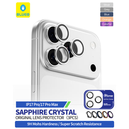 Beskyttelsesfilm til bagsidekameraet Blueo Sapphire Crystal til Apple iPhone 17 Pro Max / 17 Pro, Hærdet glas, Flerfarvet