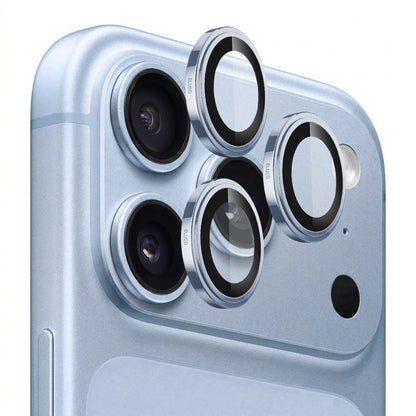 Blueo Sapphire Crystal-beskyttelsesglas til bagkamera til Apple iPhone 18 Pro / 18 Pro Max, hærdet glas, lyseblå
