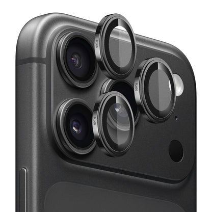 Blueo Sapphire Crystal-beskyttelsesglas til bagkameraet på Apple iPhone 18 Pro / 18 Pro Max, hærdet glas, sort