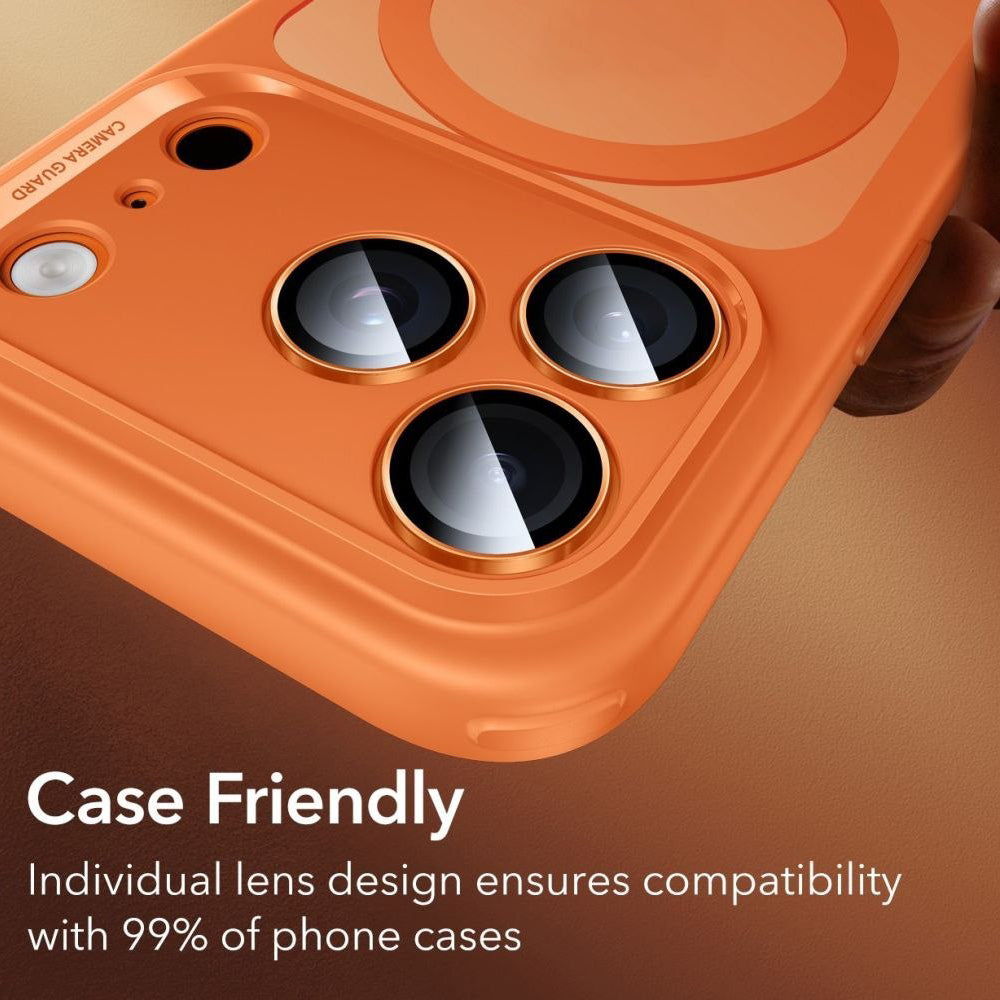 Beskyttelsesfilm til bagkameraet ESR Armorite til Apple iPhone 14 Pro, Hærdet glas, Orange