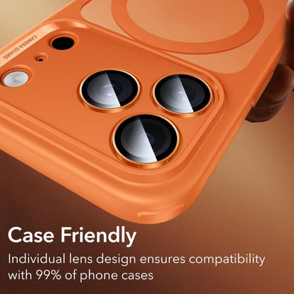 Beskyttelsesfilm til bagkameraet ESR Armorite til Apple iPhone 14 Pro, Hærdet glas, Orange