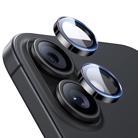 Beskyttelsesfilm til bagkamera ESR Armorite til Apple iPhone 17 / 16 Plus / 16, Hærdet glas, Sort