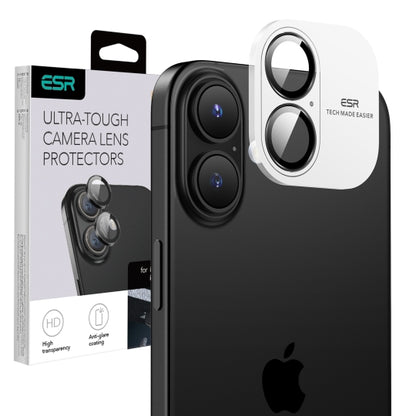 Beskyttelsesfilm til bagkamera ESR Armorite til Apple iPhone 17 / 16 Plus / 16, Hærdet glas, Sort