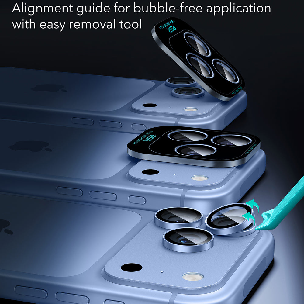 Beskyttelsesfilm til bagkamera ESR Armorite til Apple iPhone 18 Pro / 18 Pro max, hærdet glas, blå