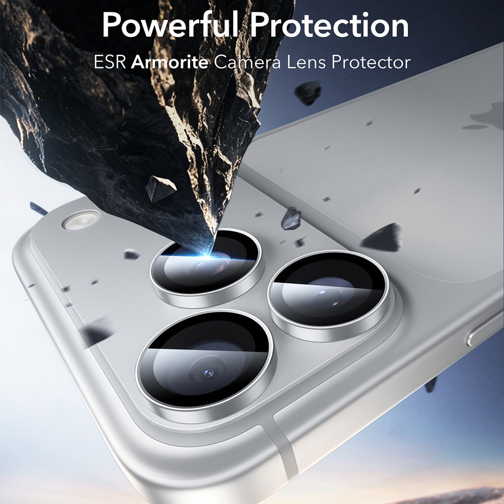 Beskyttelsesfilm til bagkamera ESR Armorite til Apple iPhone 18 Pro / 18 Pro max, hærdet glas, sølv