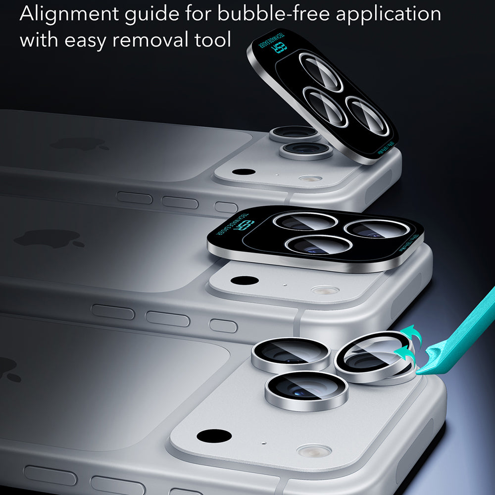 Beskyttelsesfilm til bagkamera ESR Armorite til Apple iPhone 18 Pro / 18 Pro max, hærdet glas, sølv
