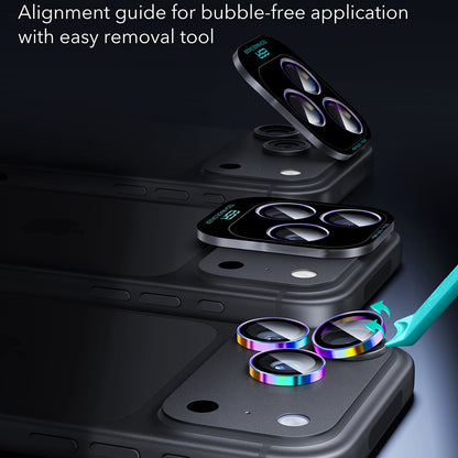 Beskyttelsesfilm til bagkamera ESR Armorite til Apple iPhone 18 Pro / 18 Pro max, hærdet glas, multifarvet