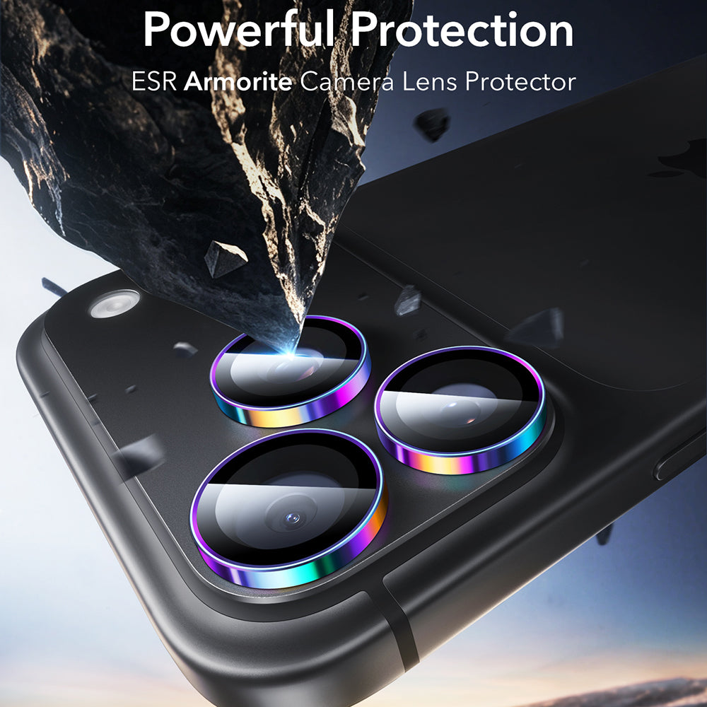 Beskyttelsesfilm til bagkamera ESR Armorite til Apple iPhone 18 Pro / 18 Pro max, hærdet glas, multifarvet
