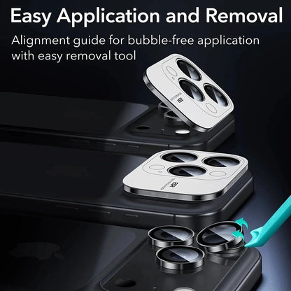 Beskyttelsesfilm til bagkamera ESR Armorite til Apple iPhone 18 Pro / 18 Pro Max, hærdet glas, sort