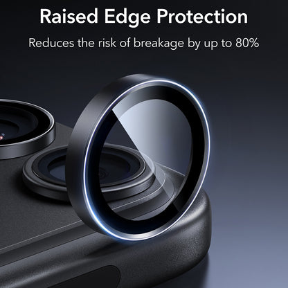 Beskyttersfolie til bagkamera ESR Armorite til Apple iPhone 18 Pro / 18 Pro Max, hærdet glas, sæt med 2 stk., sort