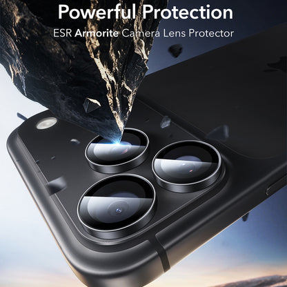 Beskyttersfolie til bagkamera ESR Armorite til Apple iPhone 18 Pro / 18 Pro Max, hærdet glas, sæt med 2 stk., sort