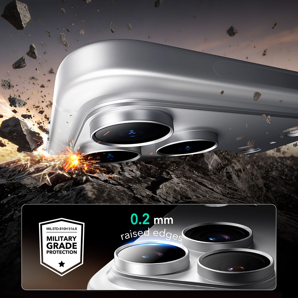 ESR Armorite Pro bagkamera beskyttelsesfilm til Apple iPhone 18 Pro Max, hærdet glas, sølv