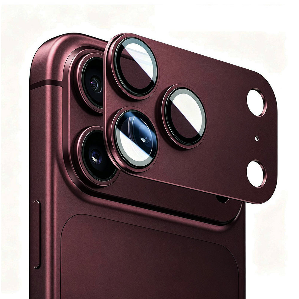 Beskyttelsesfilm til bagkamera Lito Crown Halo AR + AF til Apple iPhone 18 Pro, hærdet glas, vinrød