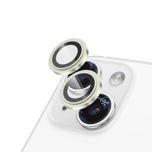 Beskyttelsesfilm til bagkamera Lito S+ til Apple iPhone 15 Plus / 15, hærdet glas, gul