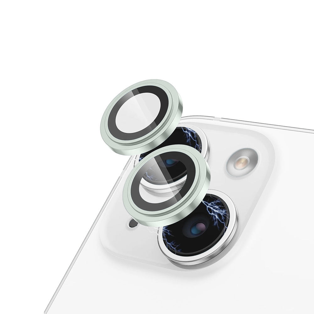 Bagskærmsbeskyttelsesfilm Lito S+ til Apple iPhone 15 Plus / 15, hærdet glas, grøn