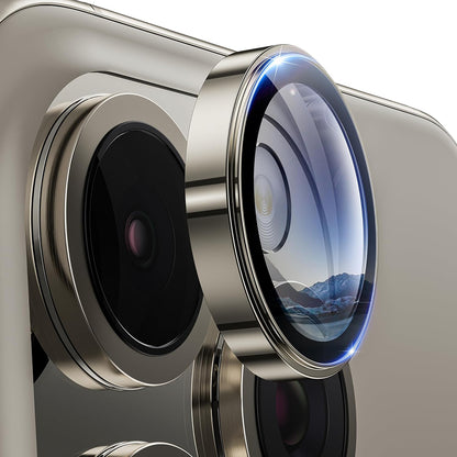 Beskyttersfolie til bagkamera Lito S+ til Apple iPhone 16 Pro Max / 16 Pro, hærdet glas, metallisk grå