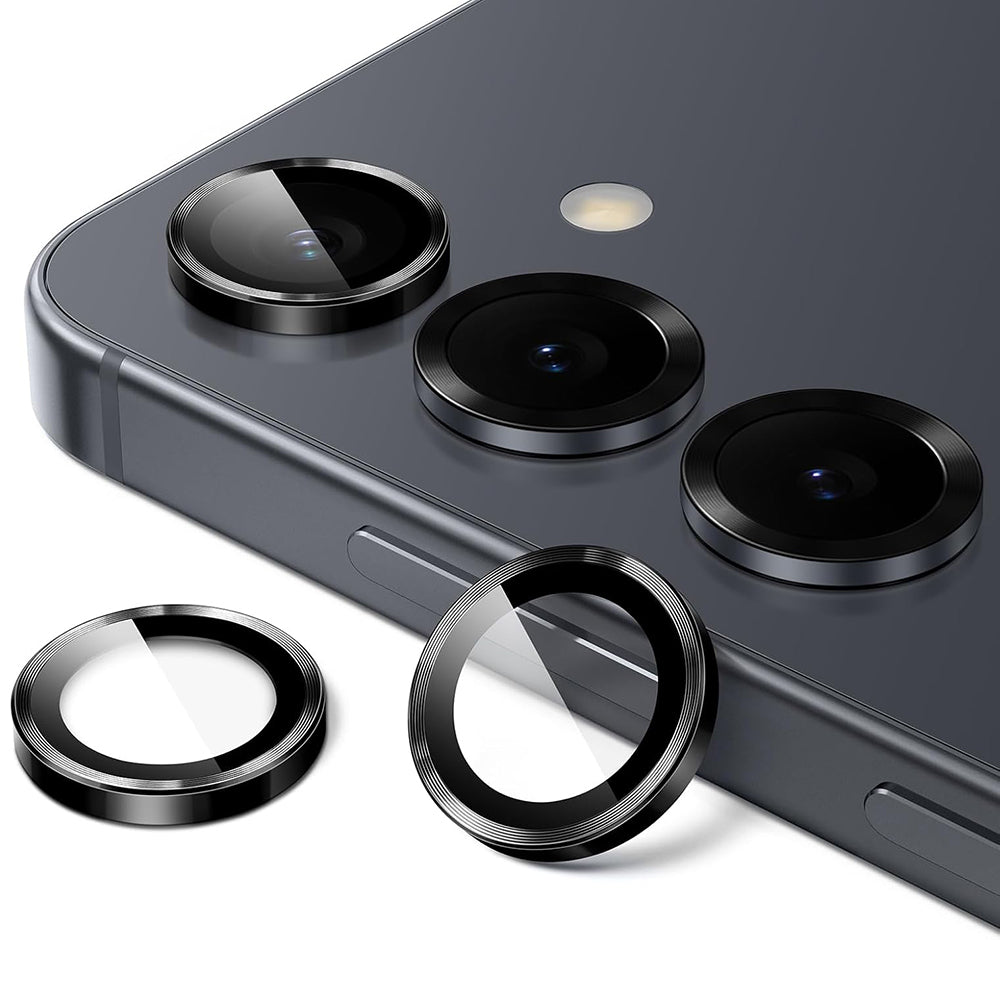 Beskyttelsesfilm til bagkameraet Lito S+ til Samsung Galaxy S26 Plus / S26, Hærdet glas, Sort