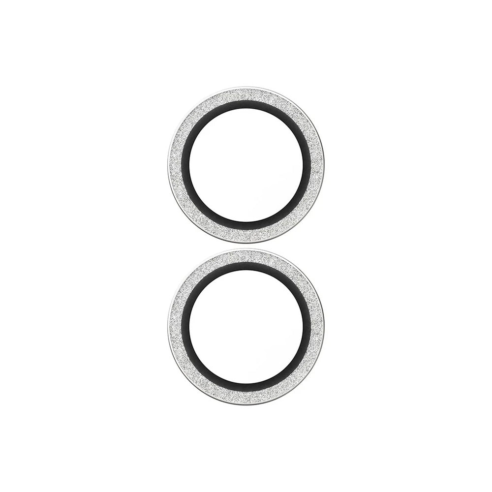 Beskyttelsesfilm til bagkamera PanzerGlass Hoops Glitter til Apple iPhone 17 / 16 Plus / 16, Hærdet glas, Sølvfarvet