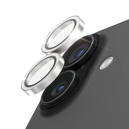 Beskyttelsesfilm til bagkamera PanzerGlass Hoops Glitter til Apple iPhone 17 / 16 Plus / 16, Hærdet glas, Sølvfarvet