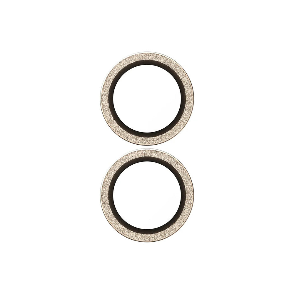 Beskyttelsesfilm til bagkameraet PanzerGlass Hoops Glitter til Apple iPhone 17 / 16 Plus / 16, Hærdet glas, Gylden