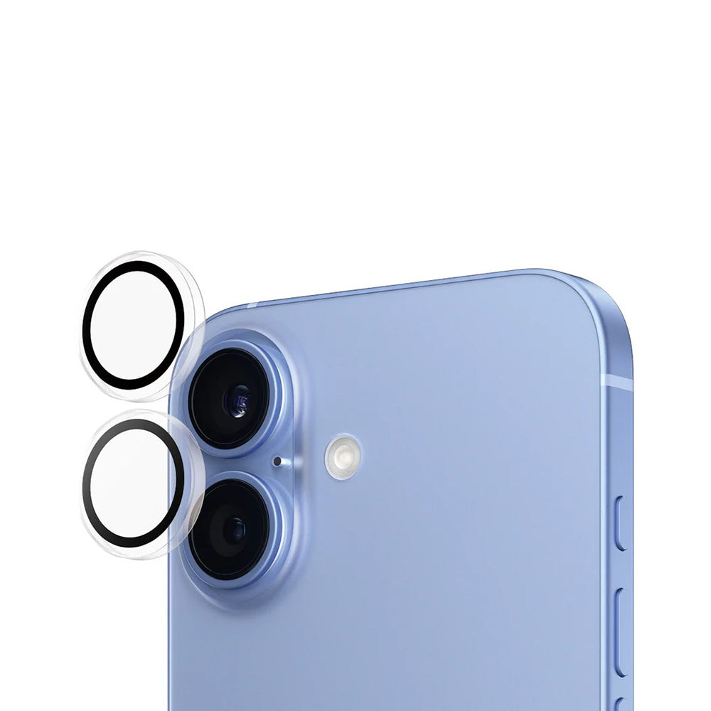 Beskyttelsesfilm til bagkameraet PanzerGlass Hoops til Apple iPhone 16 Plus / 16, Hærdet glas, Gennemsigtig