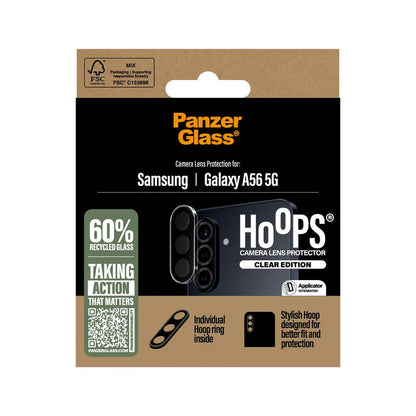 Beskyttelsesfilm til bagkameraet PanzerGlass Hoops til Samsung Galaxy A56 A566, Hærdet glas, Gennemsigtig