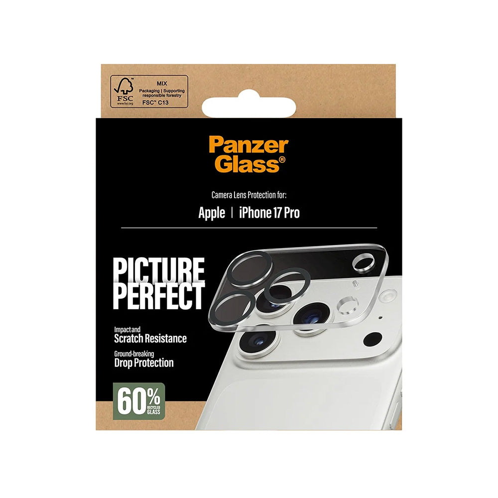 Beskyttelsesfilm til bagkamera PanzerGlass PicturePerfect til Apple iPhone 17 Pro, Hærdet glas, Transparent