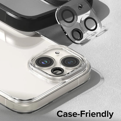 Beskyttelsesfilm til Ringke bagkamera for Apple iPhone 15 Plus / 15, Hærdet glas, Sæt med 2 stykker, Gennemsigtig