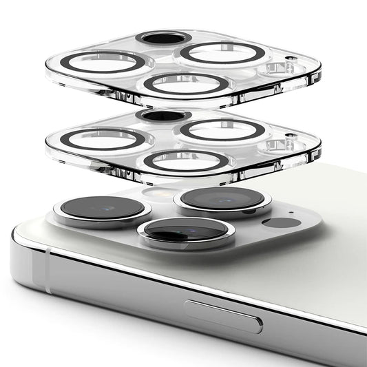 Beskyttelsesfilm til Ringke bagkamera for Apple iPhone 15 Pro Max, Hærdet glas, Sæt med 2 stykker, Gennemsigtig