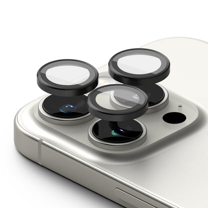 Beskyttelsesfilm til Ringke bagkamera for Apple iPhone 16 Pro Max / 16 Pro, Hærdet glas, Sæt med 2 stykker, Sort