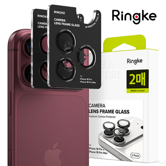 Ringke bagkamera beskyttelsesfilm til Apple iPhone 18 Pro / 18 Pro Max, hærdet glas, sæt med 2 stk., gennemsigtig