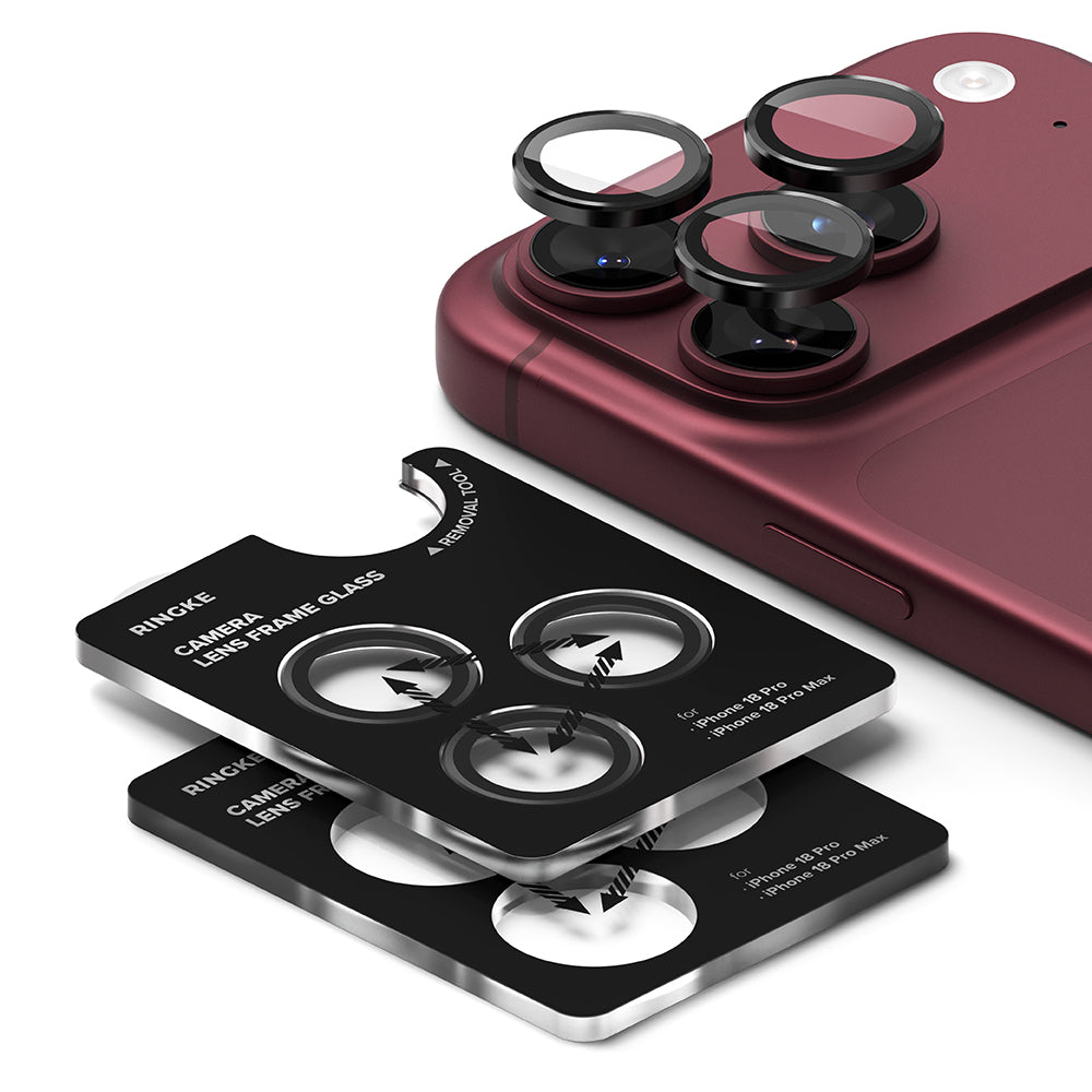 Ringke bagkamera beskyttelsesfilm til Apple iPhone 18 Pro / 18 Pro Max, hærdet glas, sæt med 2 stk., gennemsigtig