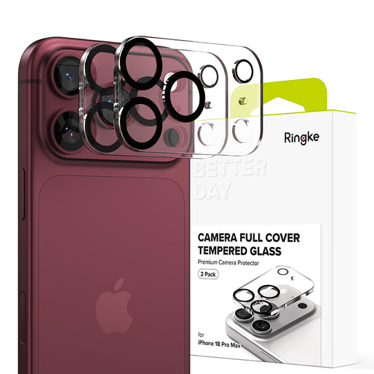 Ringke bagkamera beskyttelsesfilm til Apple iPhone 18 Pro Max, hærdet glas, sæt med 2 stk., gennemsigtig