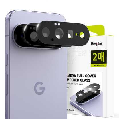 Ringke beskyttelsesfilm til bagkamera til Google Pixel 11, hærdet glas, sæt med 2 stk., sort