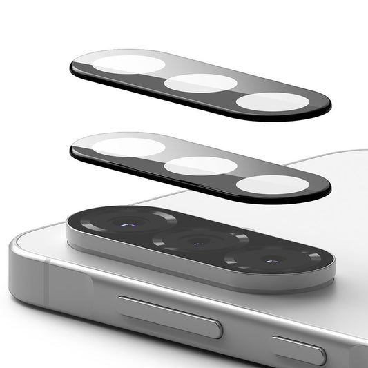 Beskyttelsesfilm til Ringke bagkamera for Samsung Galaxy A56 A566, Hærdet glas, Sæt med 2 stykker, Sort