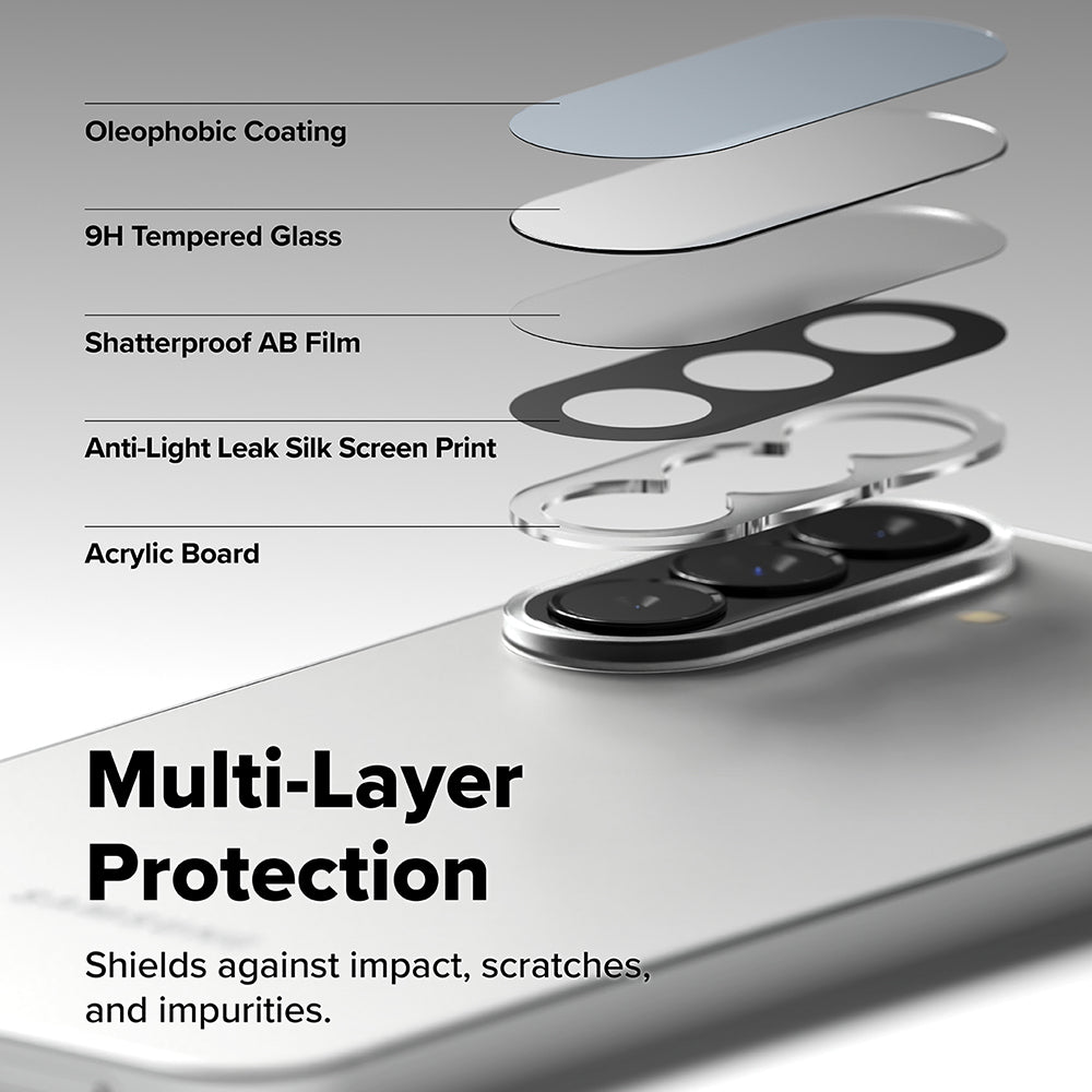 Beskyttelsesfilm til Ringke bagkamera for Samsung Galaxy A57 5G / A37 5G, Hærdet glas, Sæt med 2 stykker, Gennemsigtig