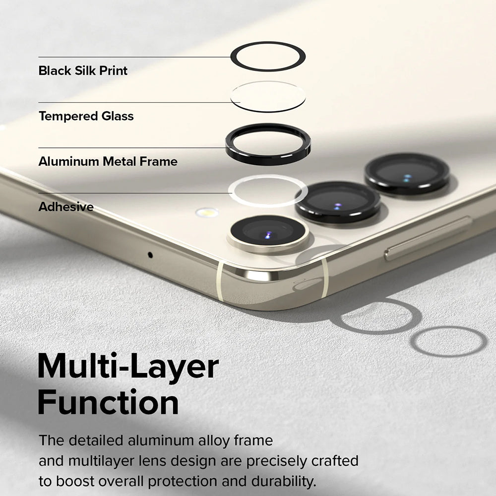 Beskyttelsesfilm til Ringke bagkamera for Samsung Galaxy S23+ S916 / S23 S911, Hærdet glas, Sort