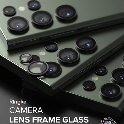 Beskyttelsesfilm til Ringke bagkamera for Samsung Galaxy S23 Ultra S918, Hærdet glas, Sort