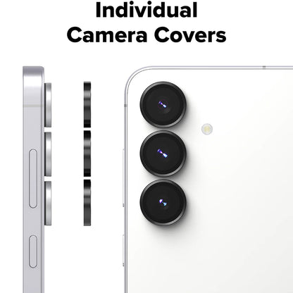 Ringke bagkamera beskyttelsesfilm til Samsung Galaxy S25 FE, hærdet glas, sæt med 2 stk., sort