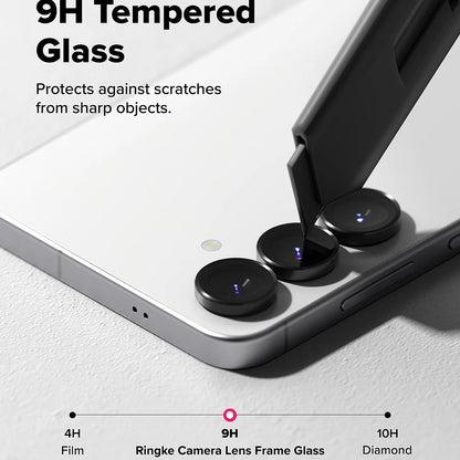 Ringke bagkamera beskyttelsesfilm til Samsung Galaxy S25 FE, hærdet glas, sæt med 2 stk., sort