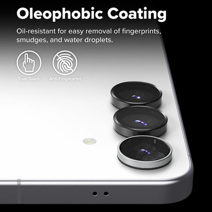 Ringke bagkamera beskyttelsesfilm til Samsung Galaxy S25 FE, hærdet glas, sæt med 2 stk., sort