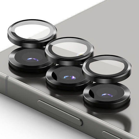 Beskyttelsesfilm til Ringke bagkamera for Samsung Galaxy S25 S931, Hærdet glas, Sort