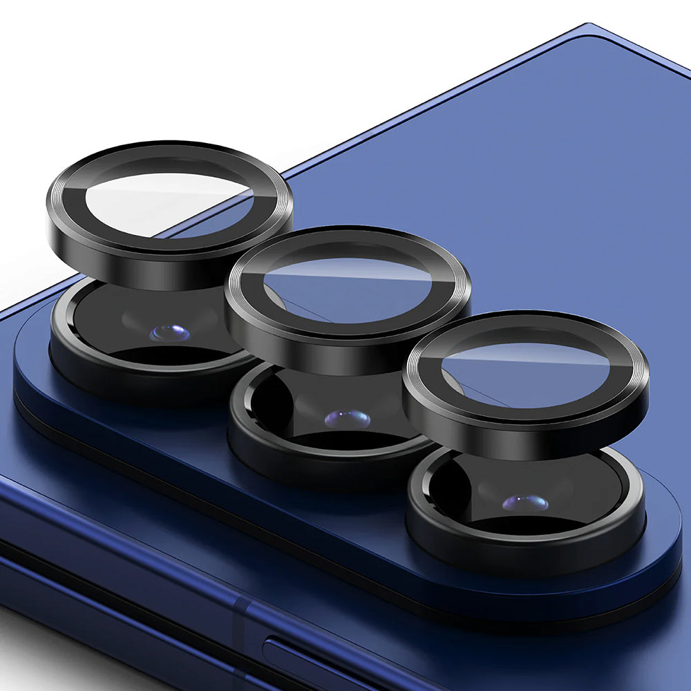 Beskyttelsesfilm til Ringke bagkamera for Samsung Galaxy Z Fold7 F966, Hærdet glas, Sæt med 2 stykker, Sort