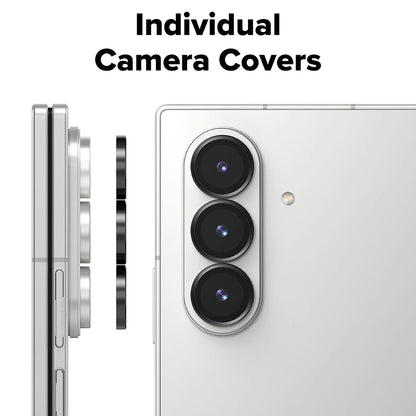 Beskyttelsesfilm til Ringke bagkamera for Samsung Galaxy Z Fold7 F966, Hærdet glas, Sæt med 2 stykker, Sort