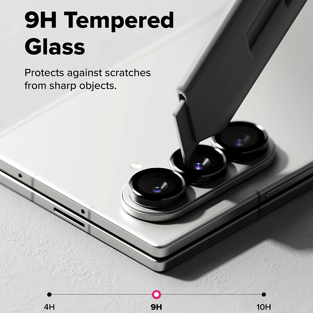 Beskyttelsesfilm til Ringke bagkamera for Samsung Galaxy Z Fold7 F966, Hærdet glas, Sæt med 2 stykker, Sort
