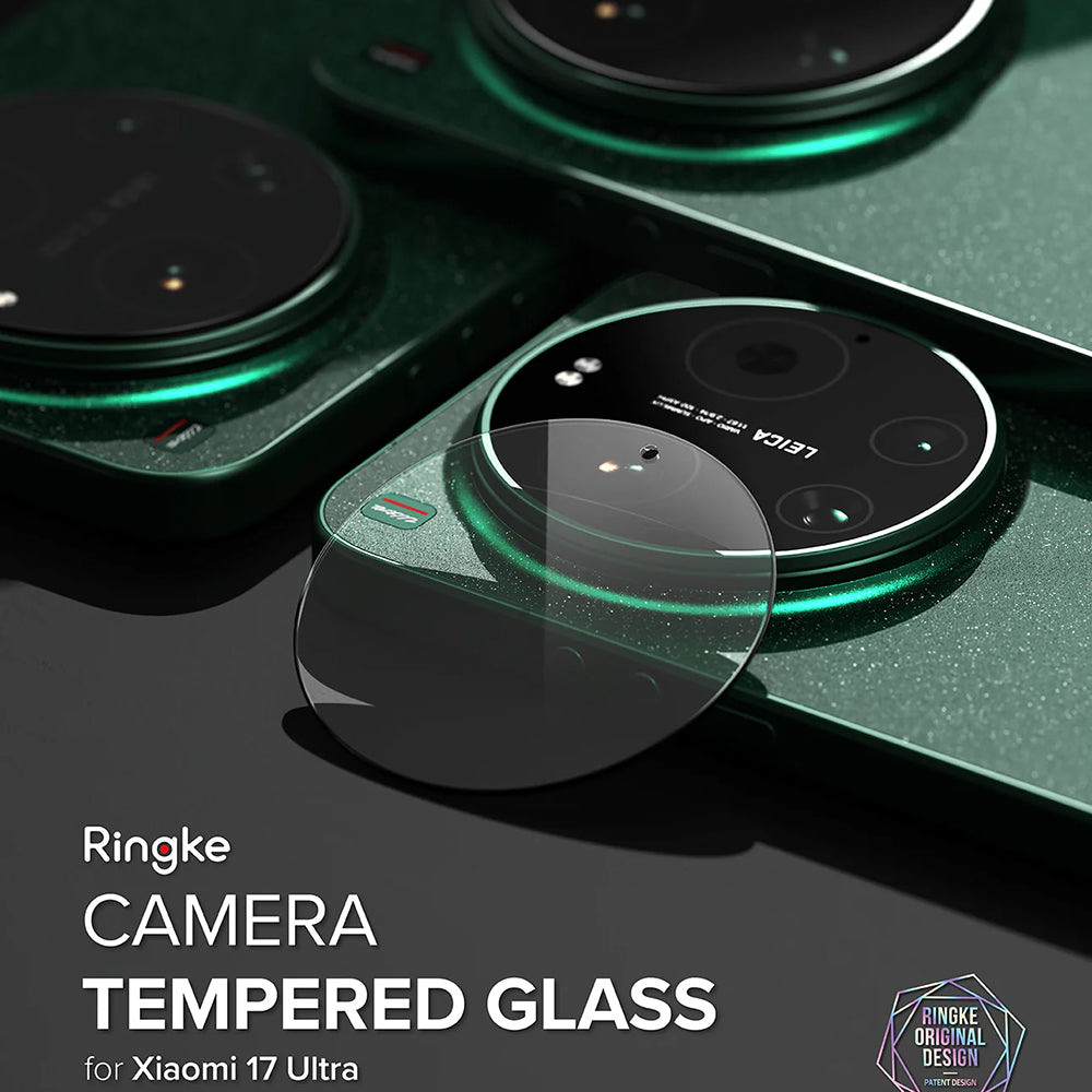 Ringke beskyttelsesfilm til bagkamera til Xiaomi 17 Ultra, hærdet glas, sæt med 2 stk., gennemsigtig