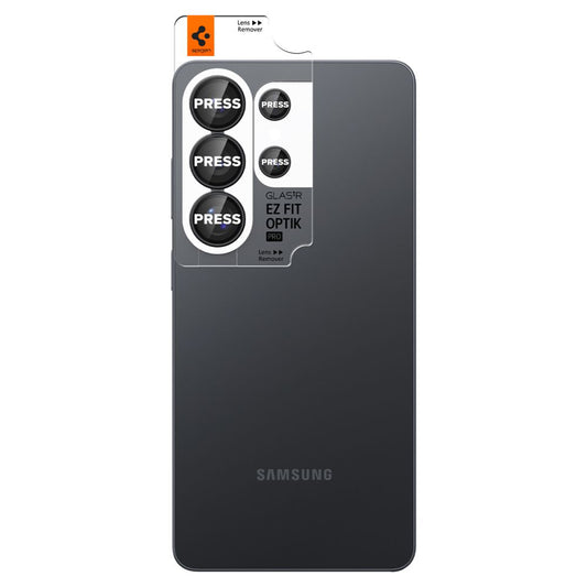 Beskyttelsesfilm til bagsidekameraet Spigen GlastR EZ FIT Optik Pro HD til Samsung Galaxy S26 Ultra S948, Hærdet Glas, Sæt med 2 stykker, Sort