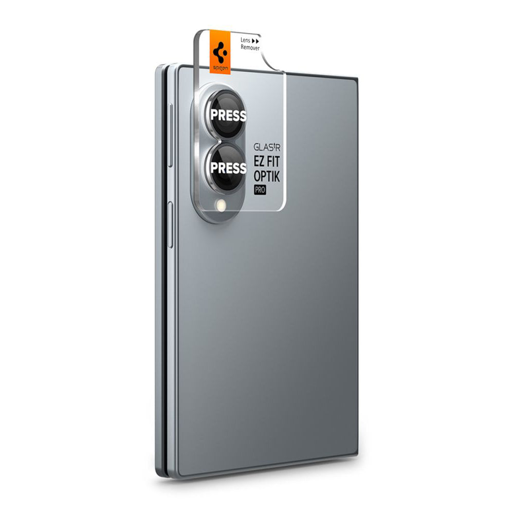 Beskyttelsesfilm til bagkamera Spigen GlastR EZ FIT Optik Pro HD til Samsung Galaxy Z Fold8 F971, hærdet glas, sæt med 2 stk., sort AGL11944